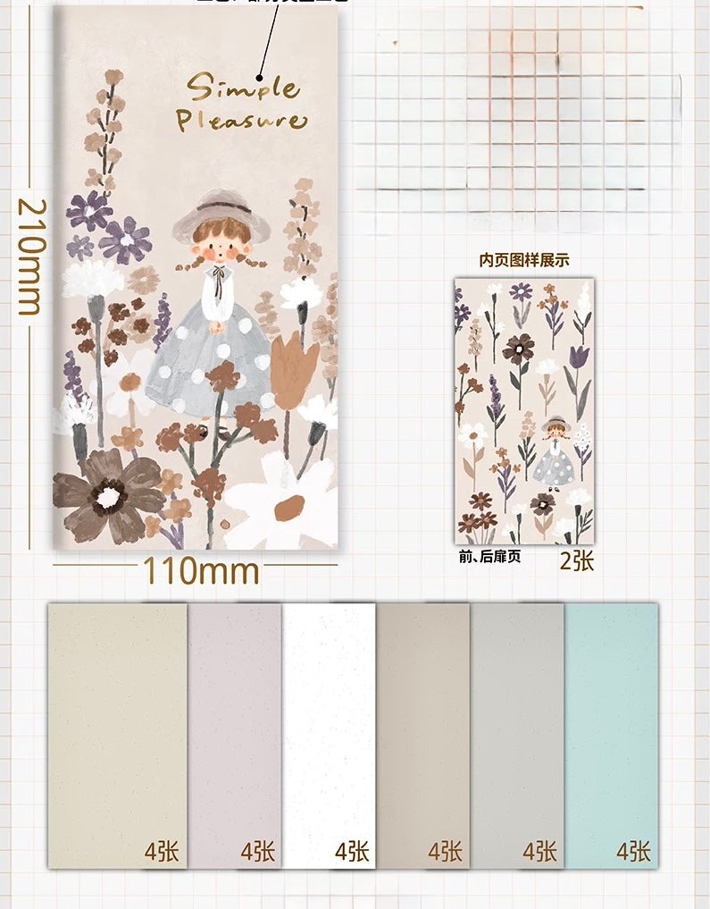 (ETA 02/12) Molinta - Dried Flower | Colorful Insert | 52 Pages TN Refill | Standard Size | Journaling Accessories
