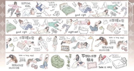 NEW! Xiyue Studio - Good Night | Kiss-cut | 7cm Tape | Release Paper | 6M