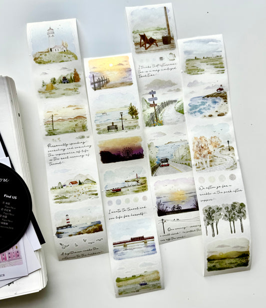 NEW! XBJia Studio - Scenery | Kiss-cut | 5cm Tape |  Release Paper | 6M