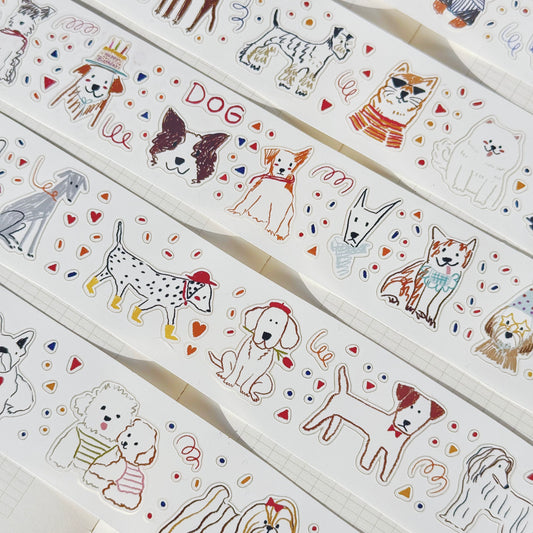NEW! Xiyue Studio - My Furry Friends | Kiss-cut | 3cm Washi Tape | Release Paper | 4.8M