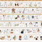 NEW! Xiyue Studio - My Furry Friends | Kiss-cut | 3cm Washi Tape | Release Paper | 4.8M