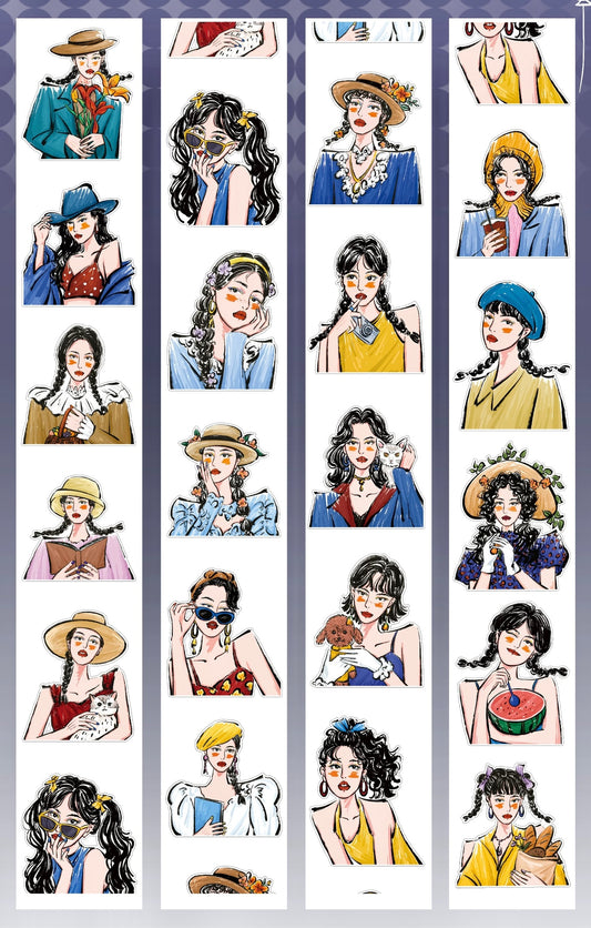 NEW! Xiyue Studio - Cool Girl | Kiss-cut | 4.2cm Tape | Release Paper | 5M