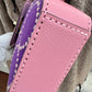 ESH Exclusive Collection - Purple | Phone Bag | Double-sided Pattern | mina perhonen Fabric | Real Leather | Handle | Crossbody | Handmade Products