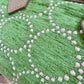 ESH Exclusive Collection - Green wool ball | Double-sided Pattern | mina perhonen Fabric | Real Leather | Handle | Crossbody | Handmade Products
