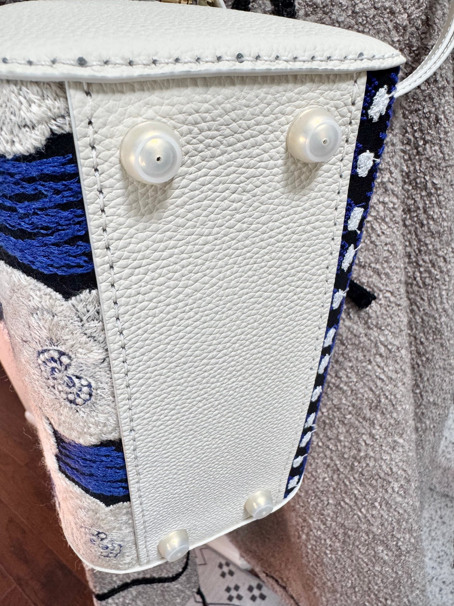 ESH Exclusive Collection - hope rain/ Rosas | Double-sided Pattern | mina perhonen Fabric | Real Leather | Handle | Crossbody | Handmade Products