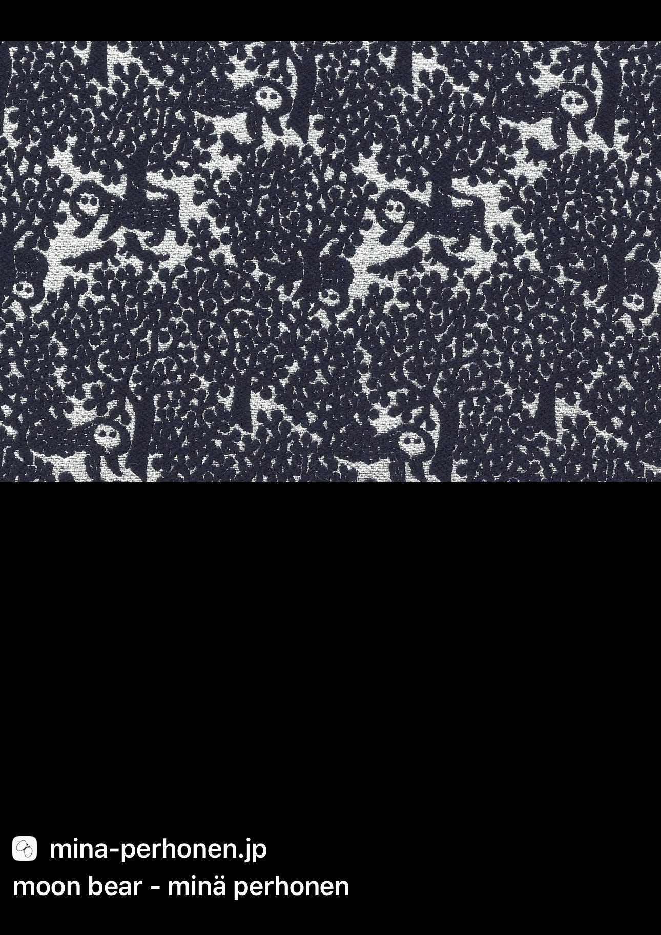 ESH Exclusive Collection - Moon Bear | Silk | Double-sided Pattern | mina perhonen Fabric | Real Leather | Handle | Crossbody | Handmade Products