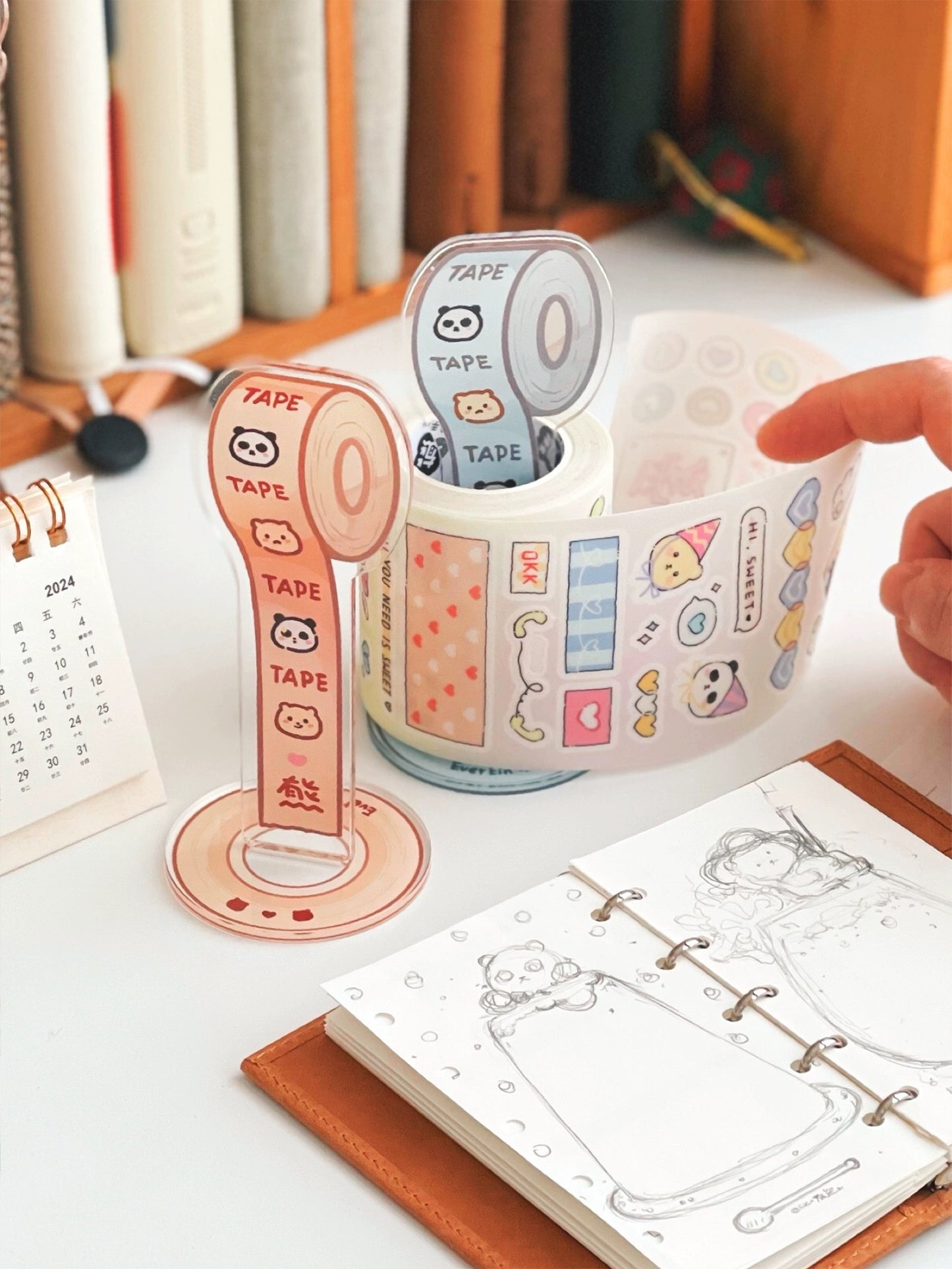 NEW! EverEin - Tape Holder | Acrylic Resin Display Stands | Desk Decoration