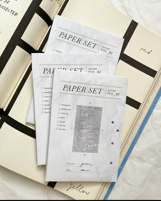 Pion - Planner Vol.1 | 40pcs Paper Set | Ephemera Paper