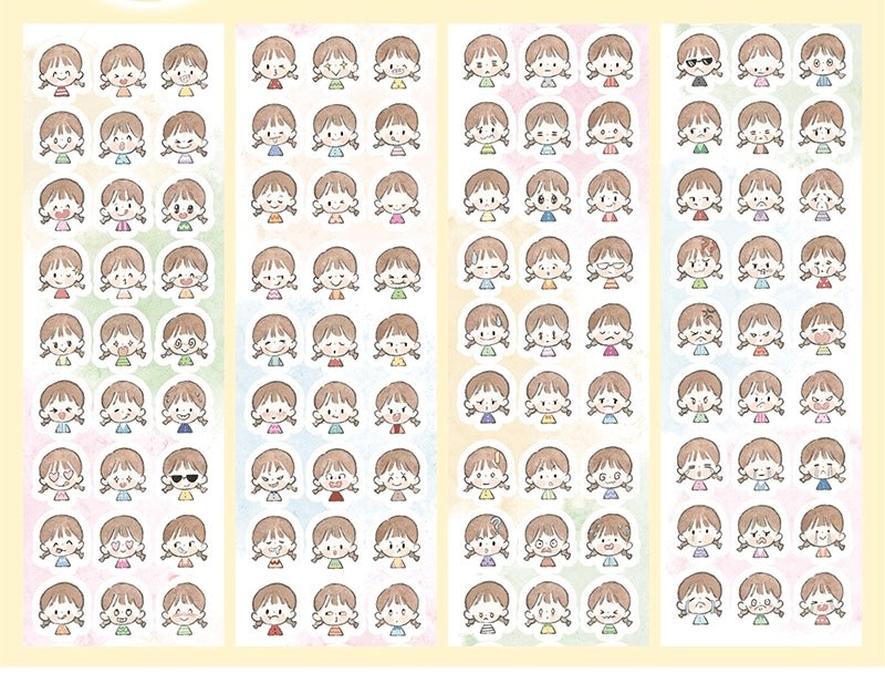 Molinta - Molinta's Emoji | 4.5cm Pre-cut Washi Tape |  Release Paper | 5M