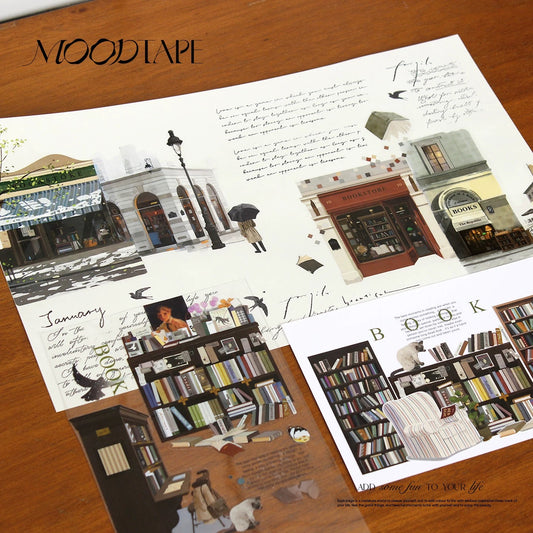 NEW! Moodtape - A Page Bookstore | 7.3cm Tape | Release Paper | 10M