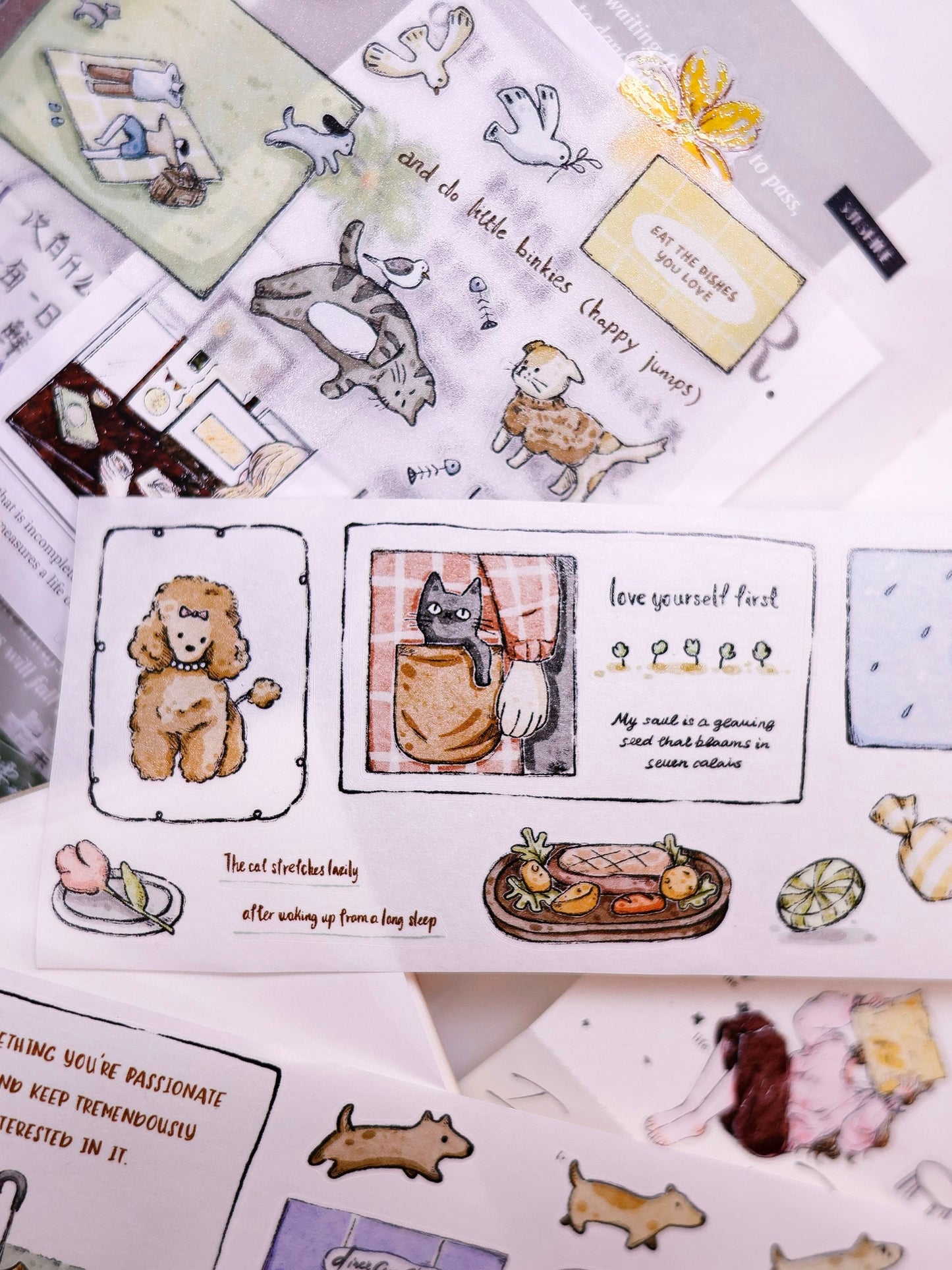 NEW! XBJia Studio - Best Furry Friends | Kiss-cut | 5.5cm Tape | Release Paper | 6M