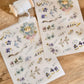 NEW! Meow Illustration - Flower Girl - Bamboo  | 2 Sheets | Rub On Sticker