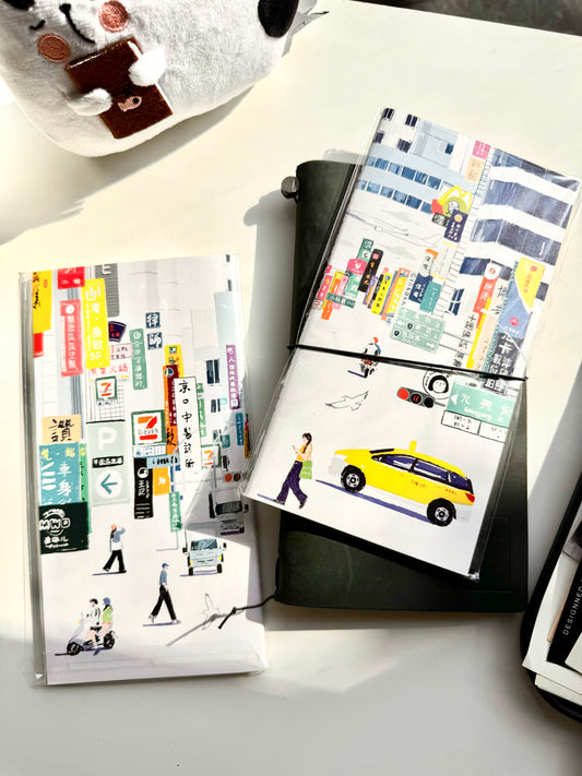 Huu's Fantasy - TN Refill - City | Standard Size | Blank Inner Pages |Journaling Accessories