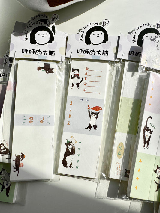 Huu's Fantasy  - Laifu (cats) | 30pcs Memo Pad | Ephemera Paper