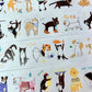 Huu's Fantasy - Having both cats and dogs | Kiss-cut | 5cm Tape |  Release Paper | 5M