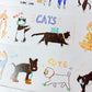 Huu's Fantasy - Having both cats and dogs | Kiss-cut | 5cm Tape |  Release Paper | 5M