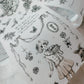 NEW! Journal Pages- Rose Maiden's Glance | Sketch Glitter | Kiss-cut | 7.5cm Tape | Release Paper | 6M