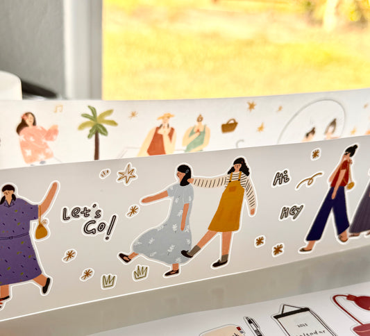 NEW! YouD Studio - Let's Go | 6cm Kiss-cut Tape |  Release Paper | 6M