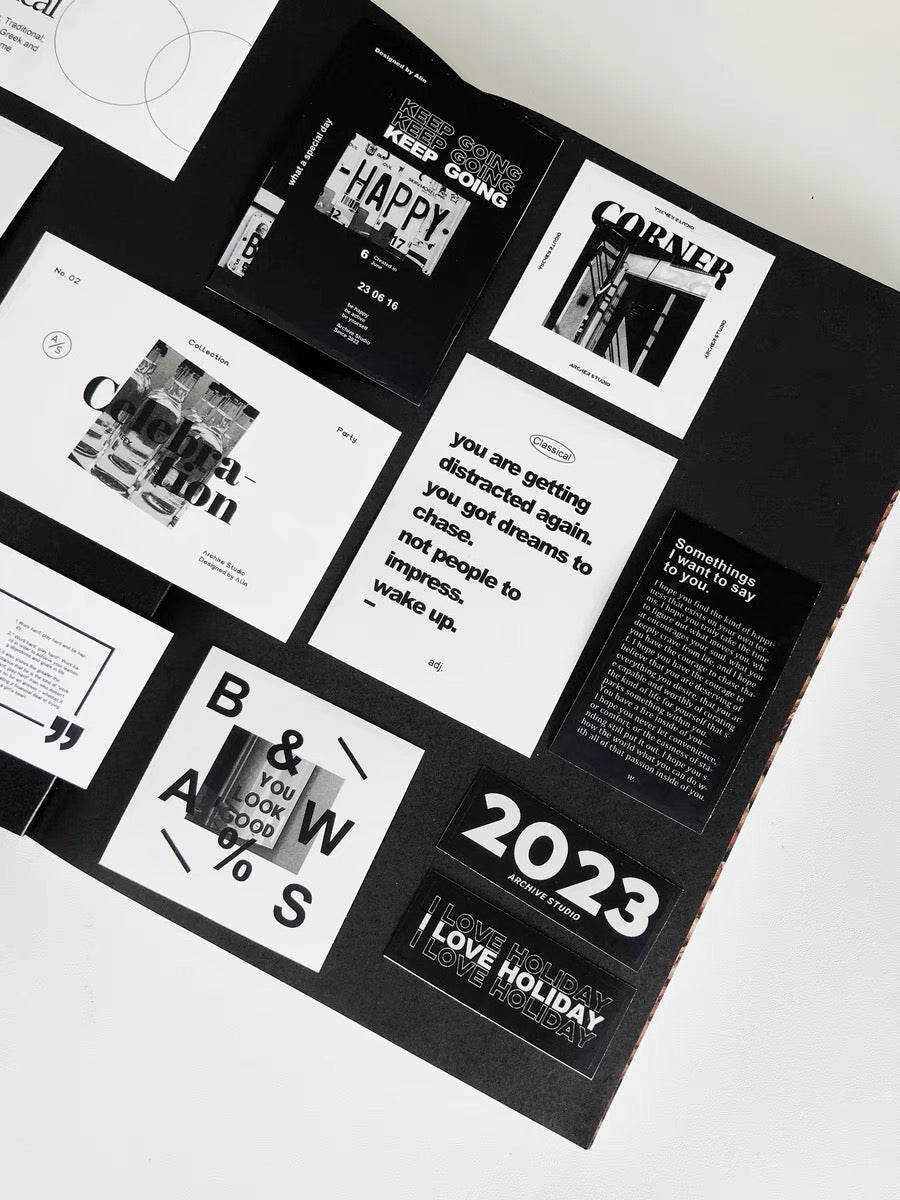 Archive Studio - Classical | 12pcs Deco Pack | Ephemera Paper | Sticker