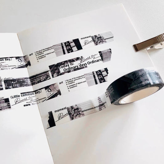 Archive Studio - Record Time | 1.5cm Washi Tape | Basic | NO Release Paper