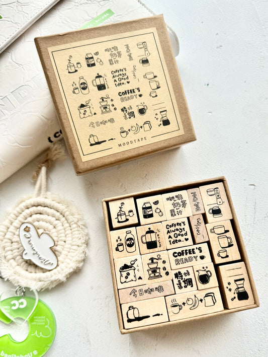 NEW! Moodtape - Today's Specialty Coffee | 19pcs Stamp Set