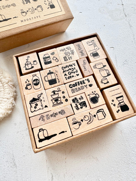 NEW! Moodtape - Today's Specialty Coffee | 19pcs Stamp Set