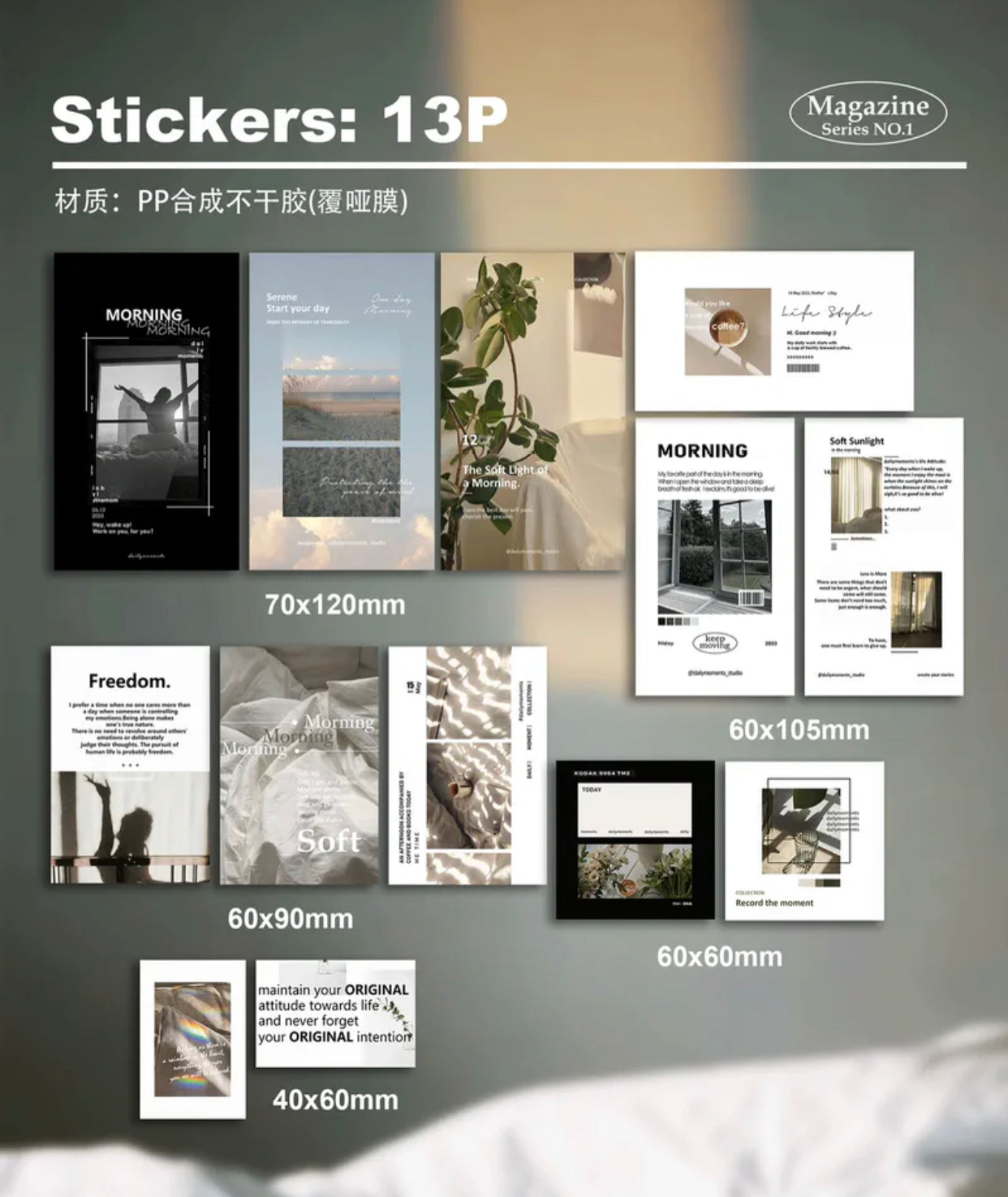 Archive Studio - Life's Attitude | 19pcs Deco Pack | Ephemera Paper | Sticker