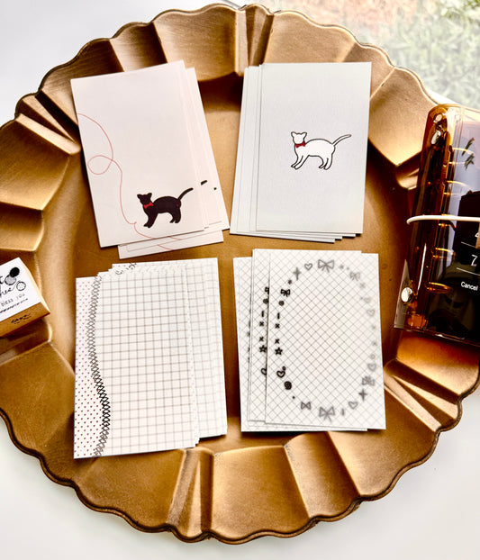 37 Degree - Cat | 40pcs Memo Pad | M5 Size | Double-sided Printing | Ephemera Paper