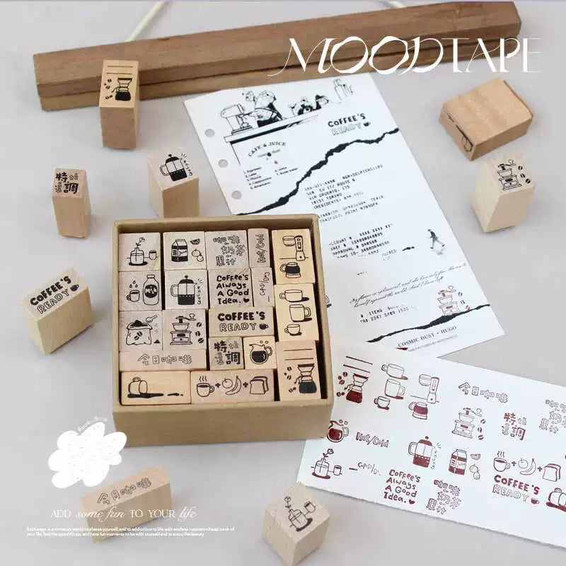 NEW! Moodtape - Today's Specialty Coffee | 19pcs Stamp Set