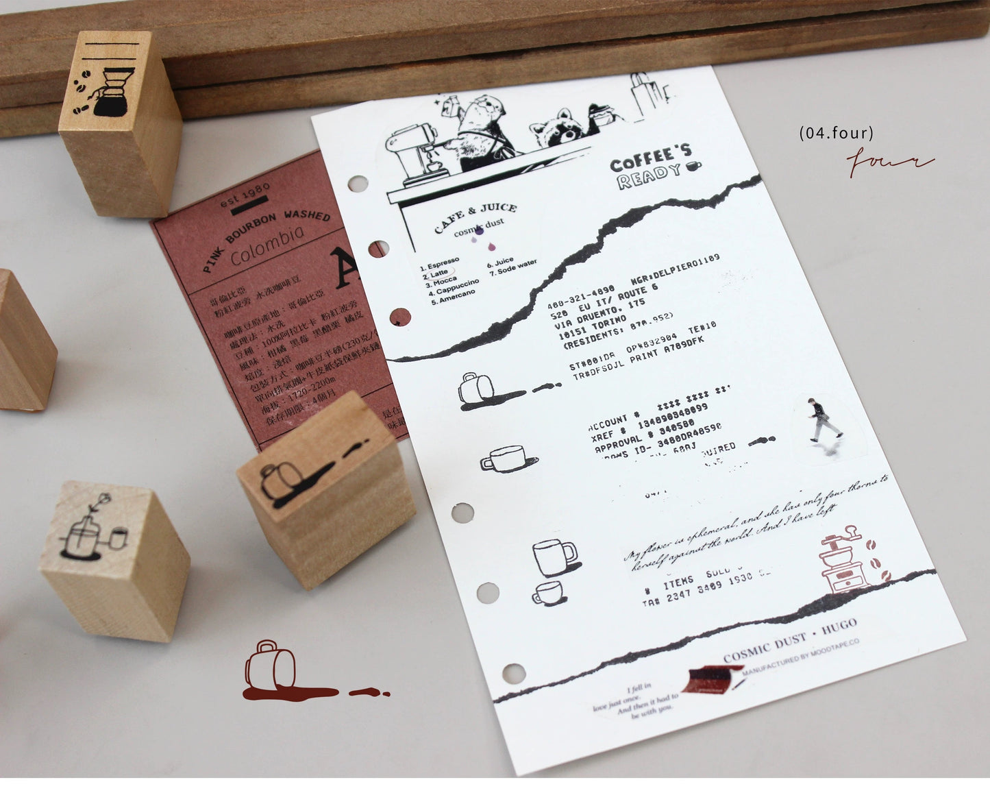 NEW! Moodtape - Today's Specialty Coffee | 19pcs Stamp Set