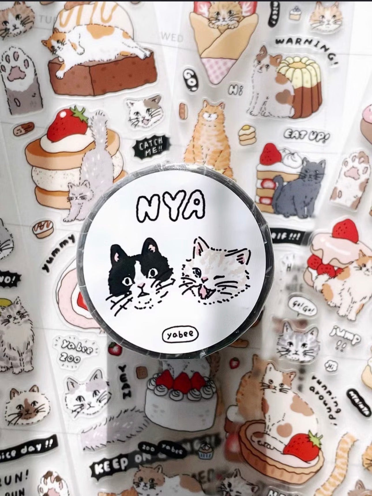 NEW! Yabee Zoo - NYA | Kiss-cut | 5cm Matte PET Tape | Release Paper | 5M