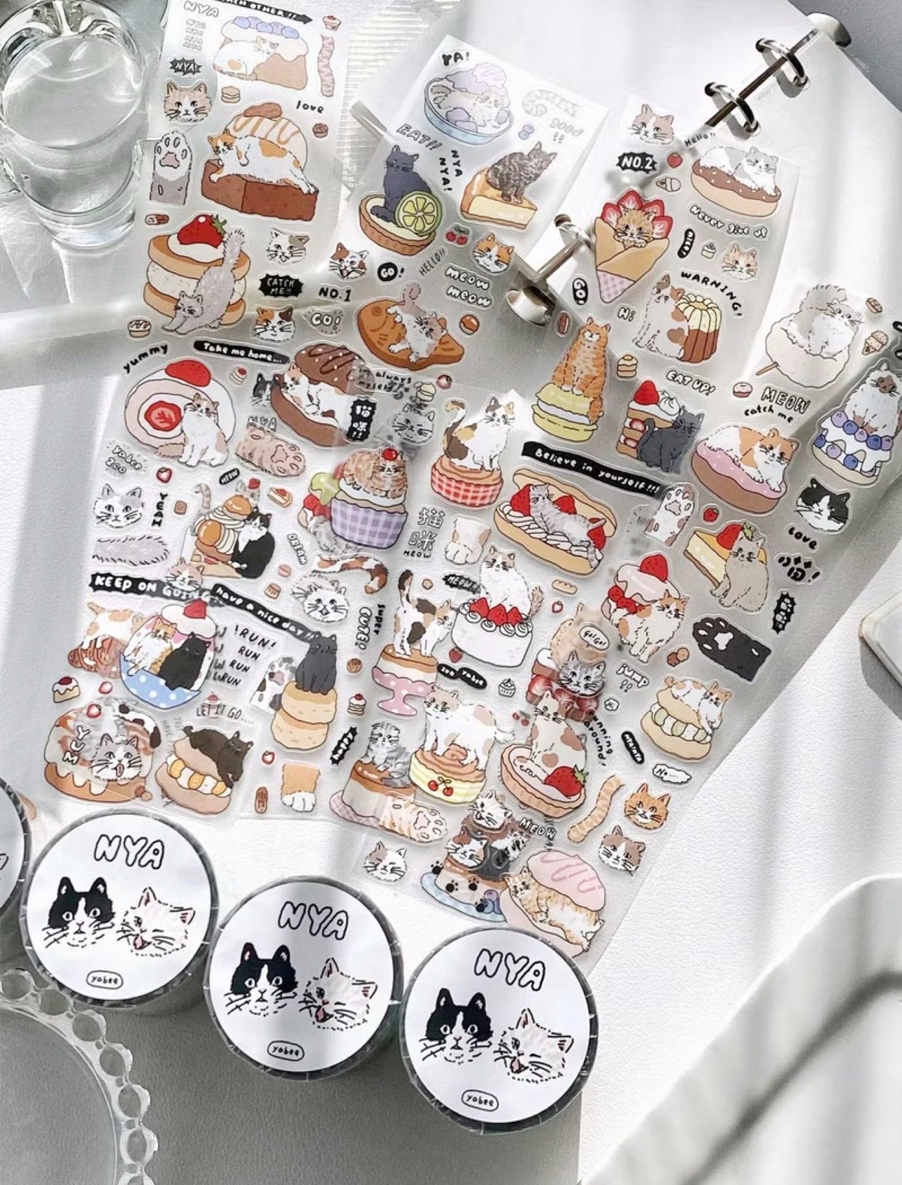 NEW! Yabee Zoo - NYA | Kiss-cut | 5cm Matte PET Tape | Release Paper | 5M