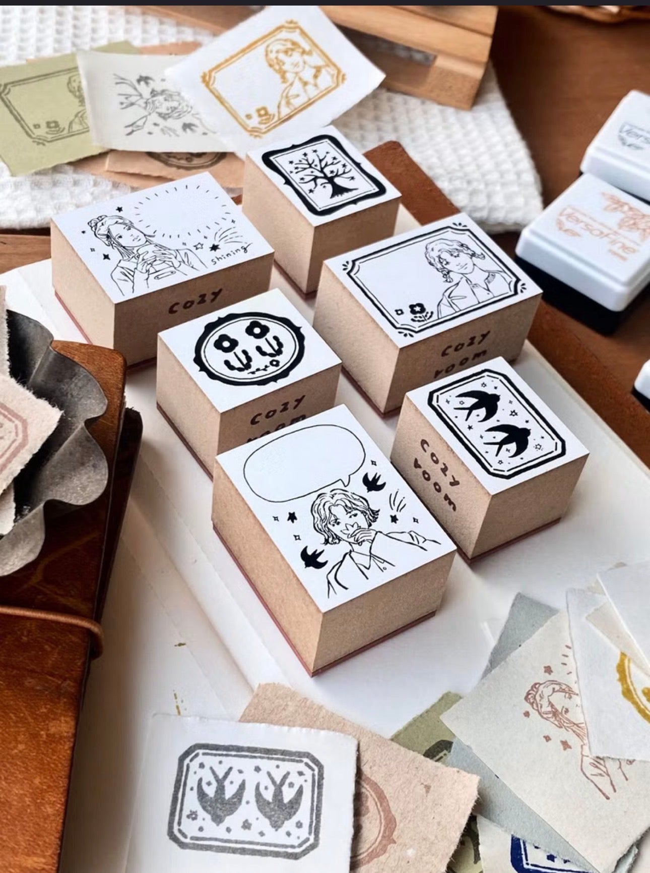 NEW! Cozyroom Studio - Autumn Coffee Time | 6pcs Rubber Stamp Set