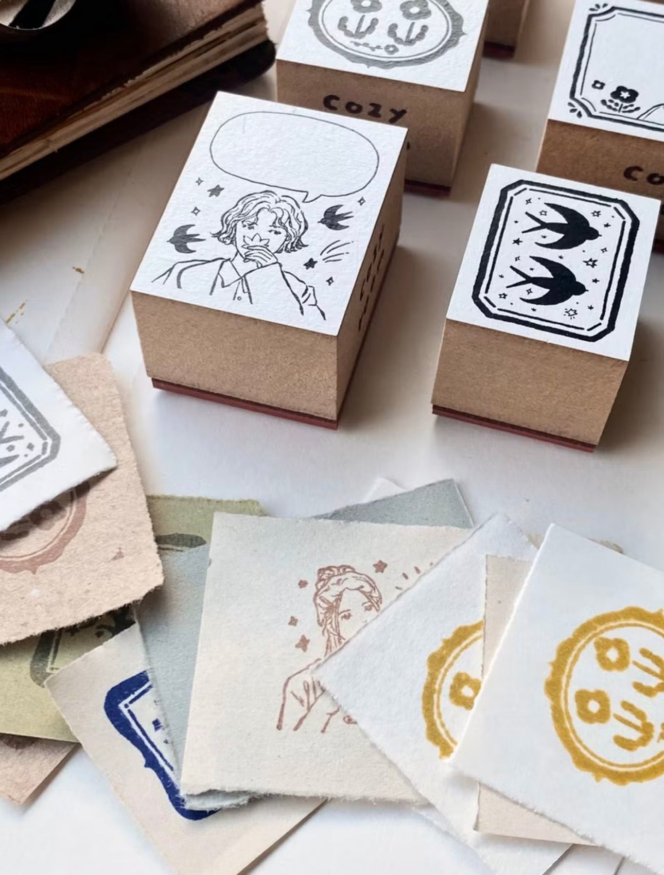 NEW! Cozyroom Studio - Autumn Coffee Time | 6pcs Rubber Stamp Set