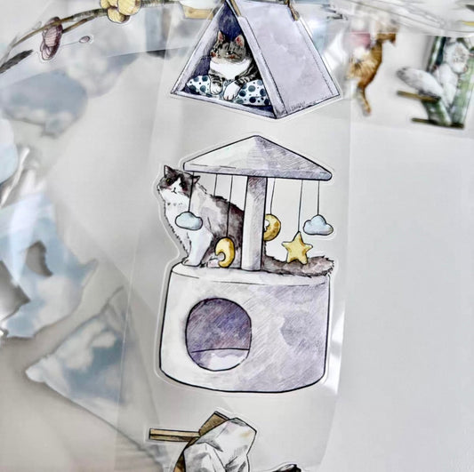 NEW! KAIXUN  - Vol.9 Cozy Cat Nooks | Kiss-cut | 4.5cm PET Tape |  Release Paper