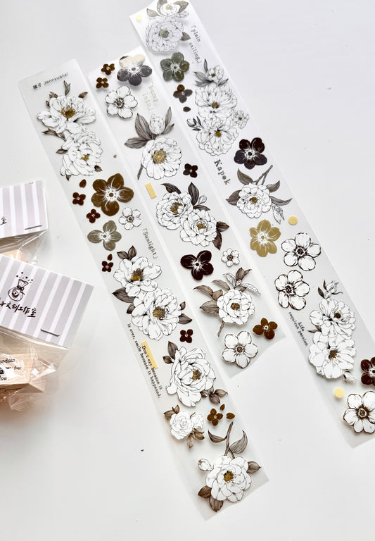 NEW! Jennyuanzi Studio - Vol.7 Misty Camellia | 5cm PET Tape |  Release Paper