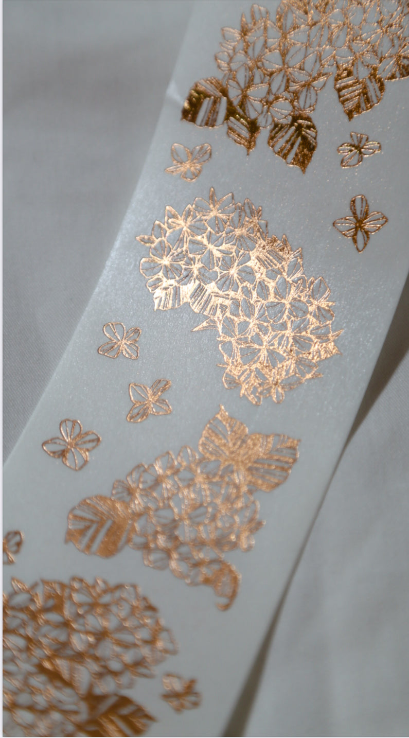 Modaizhi - Hydrangea |  6cm Bronze Gold | Washi Tape | Release Paper