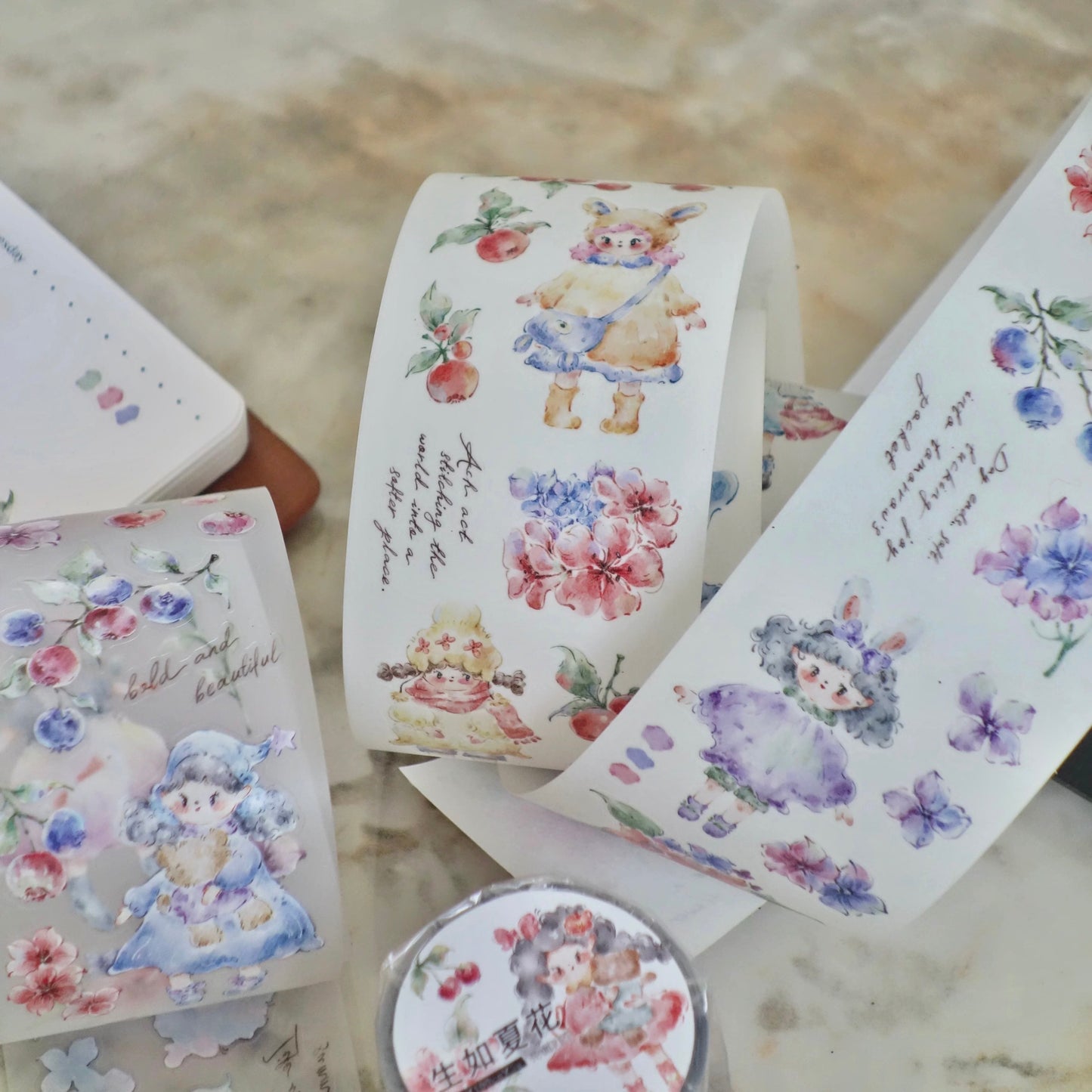 NEW! Muzishan Studio - Summer Bloom | Kiss-cut | 5cm Tape | 5M | Release Paper