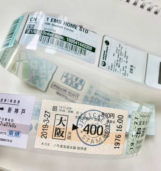 QQY - Train Ticket | 3.5cm PET Tape | Release Paper
