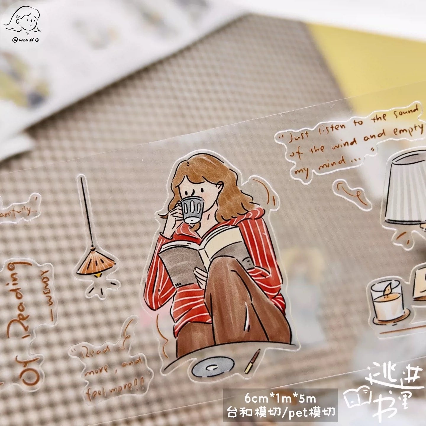 NEW! Wendy - Escape Into Books | Kiss-cut | 6cm Tape | Release Paper | 5M