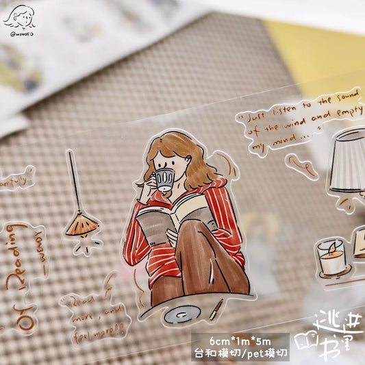 NEW! Wendy - Escape Into Books | Kiss-cut | 6cm Tape | Release Paper | 5M