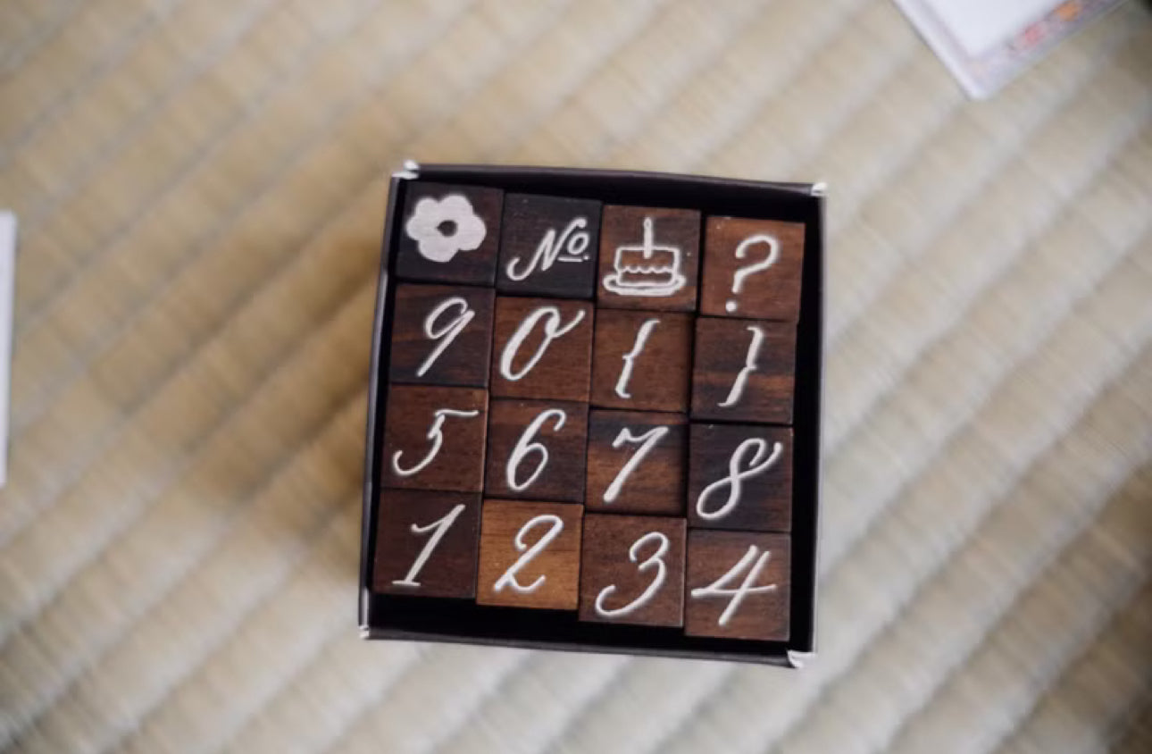 La Dolce Vita - Sweet Life - Number and Symbol | 16pcs Rubber Stamp Set