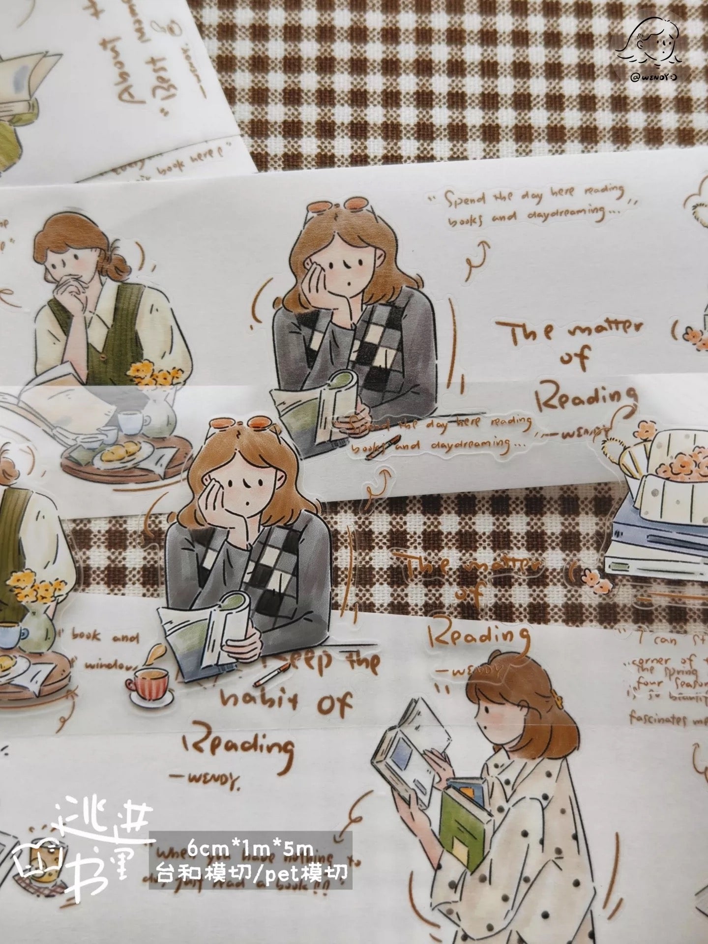 NEW! Wendy - Escape Into Books | Kiss-cut | 6cm Tape | Release Paper | 5M