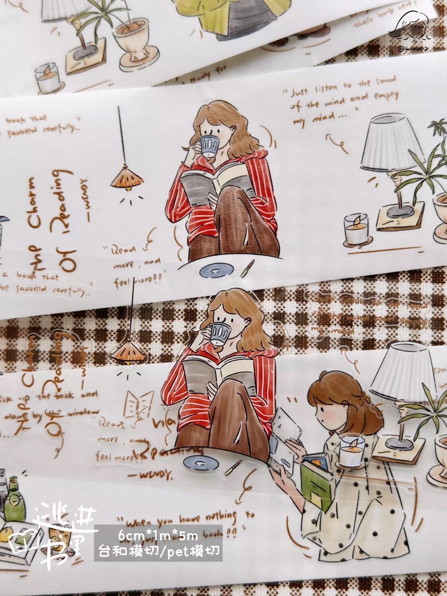 NEW! Wendy - Escape Into Books | Kiss-cut | 6cm Tape | Release Paper | 5M