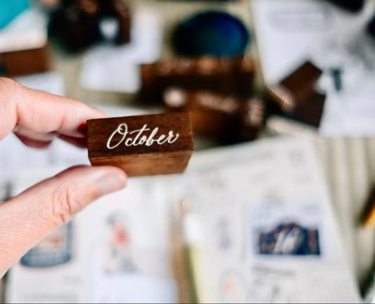 La Dolce Vita - Sweet Life - English Month | 12pcs Rubber Stamp Set