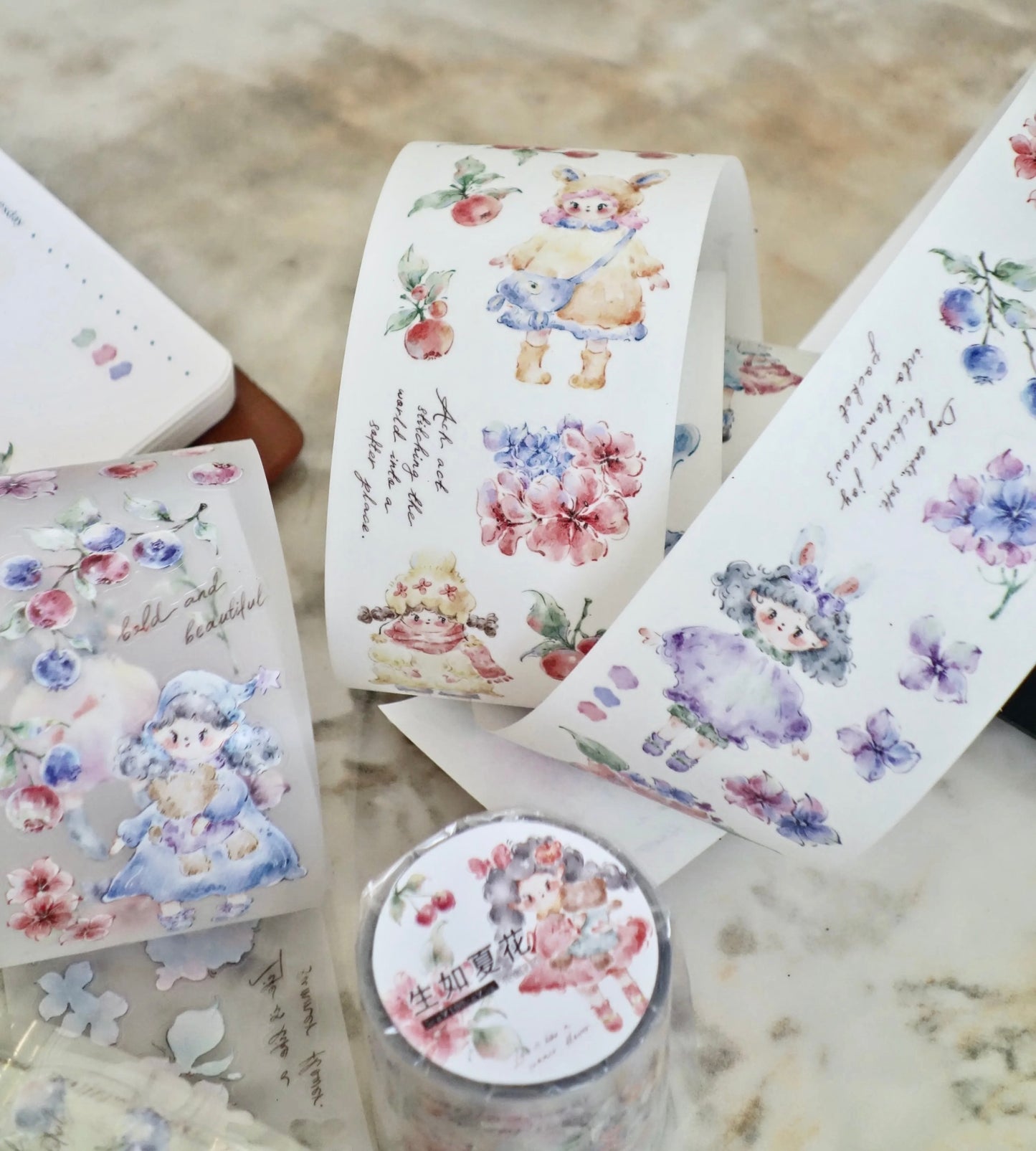 NEW! Muzishan Studio - Summer Bloom | Kiss-cut | 5cm Tape | 5M | Release Paper