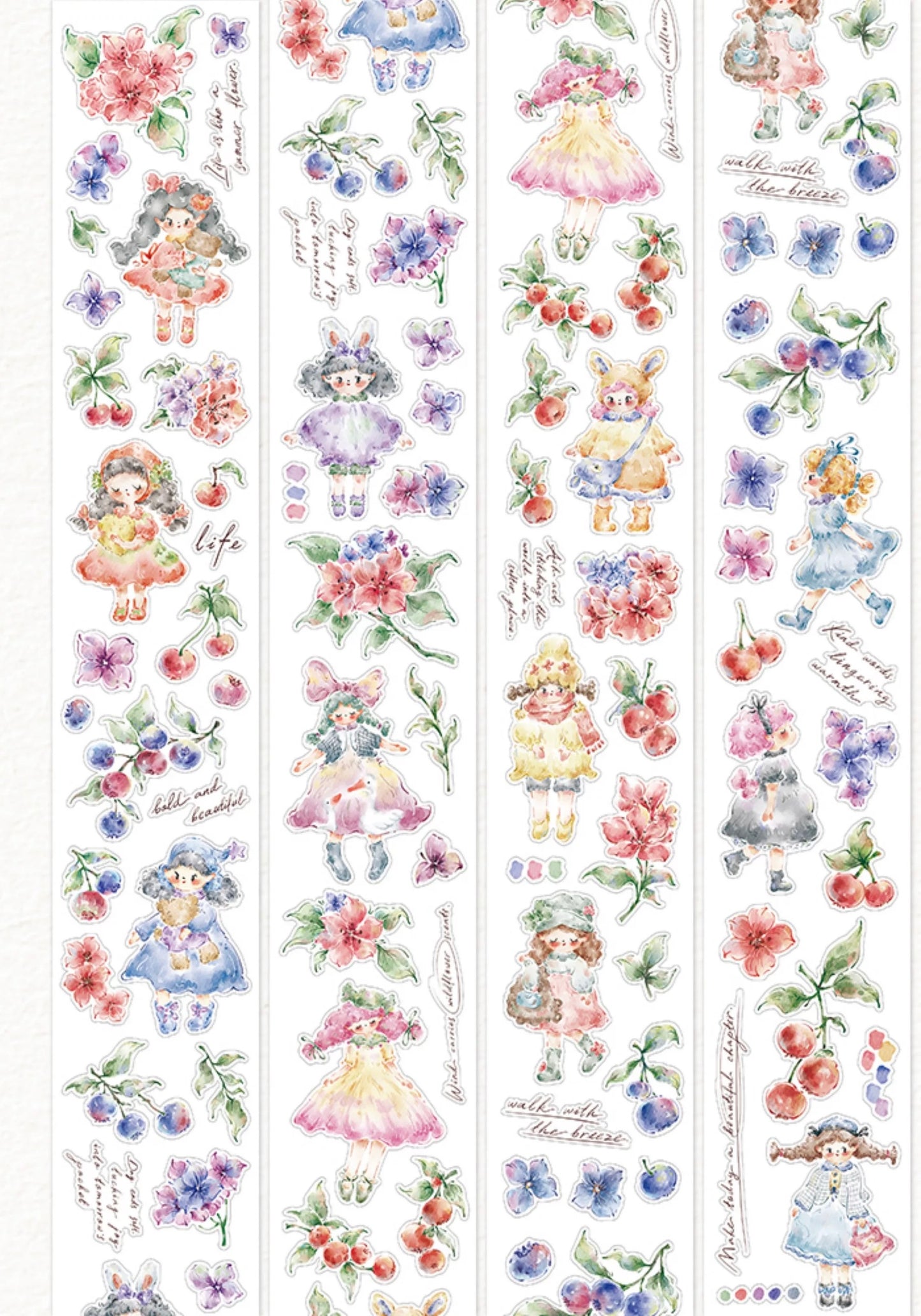 NEW! Muzishan Studio - Summer Bloom | Kiss-cut | 5cm Tape | 5M | Release Paper