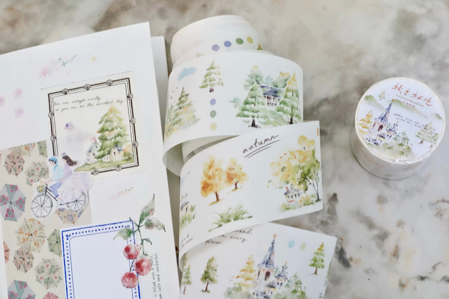 NEW! Muzishan Studio - Autumn Mystery | Kiss-cut | 4.5cm Washi Tape | Release Paper | 5M