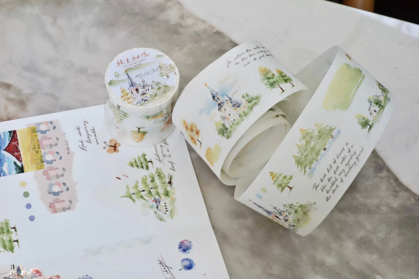 NEW! Muzishan Studio - Autumn Mystery | Kiss-cut | 4.5cm Washi Tape | Release Paper | 5M