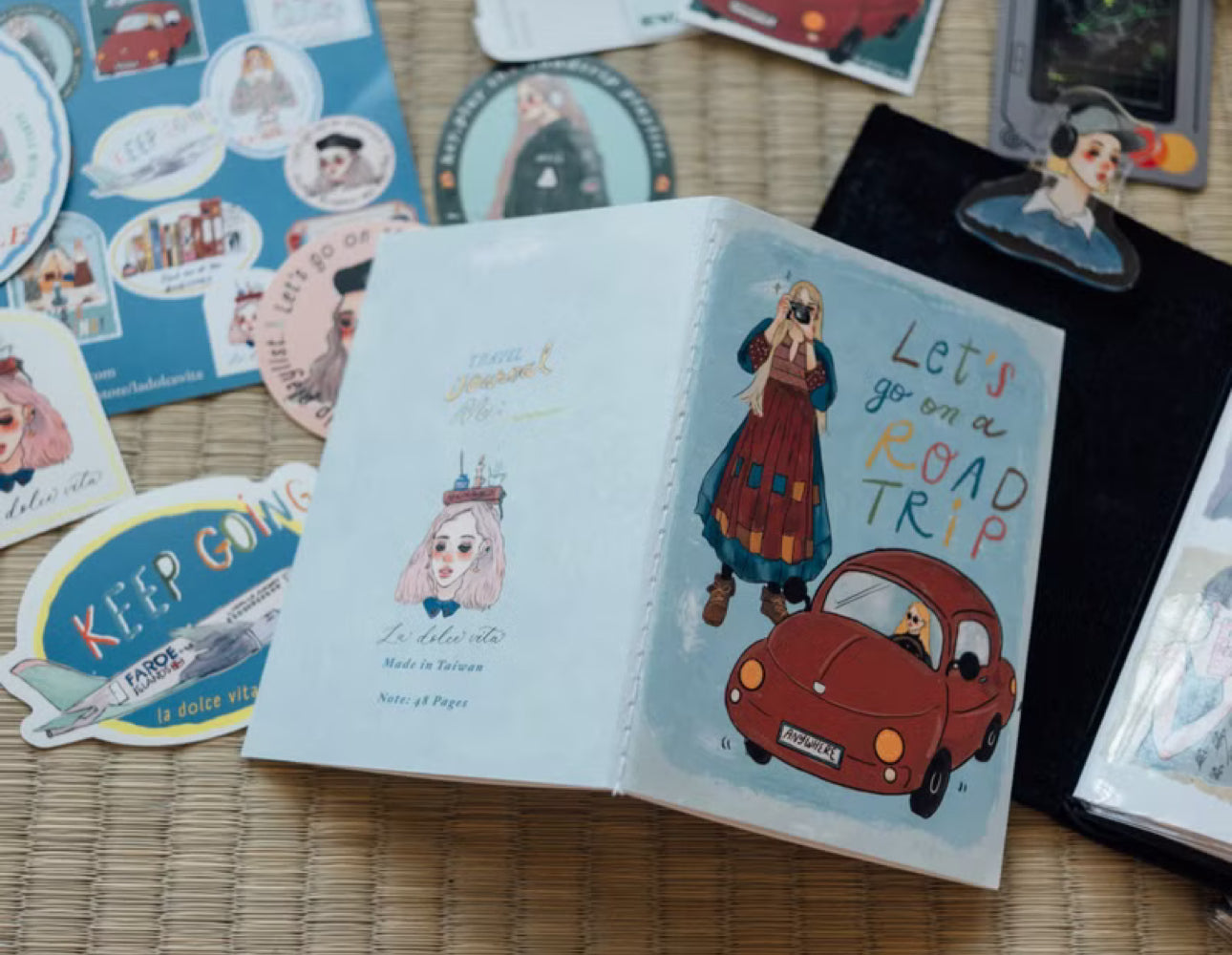 La Dolce Vita - 48p Thread-bound Notebooks | Passport Size | Blank Inner Pages | Planner
